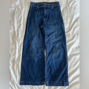 Paige dark wash high waist wide leg designer jeans size 26